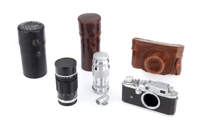 Lot 192 - A Canon IVF 35mm Rangefinder Camera Outfit