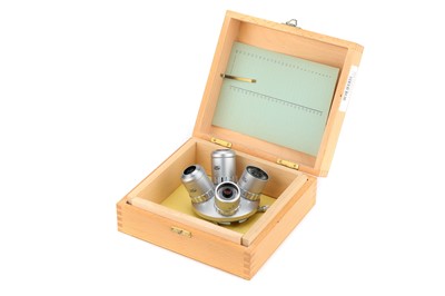 Lot 782 - Carl Zeiss Planachromat HD Microscope Objectives & Turret