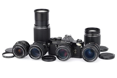 Lot 233 - A Pentax MX 35mm SLR Camera Outfit