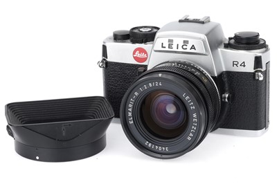 Lot 10 - A Leica R4 35mm SLR Camera & Leitz Elmarit-R 24mm f/2.8 Lens
