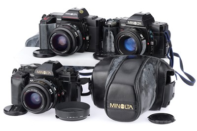 Lot 166 - A Group of Minolta 35mm SLR Cameras