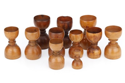 Lot 625 - Treen - Collection of Apothecary's Double Measures