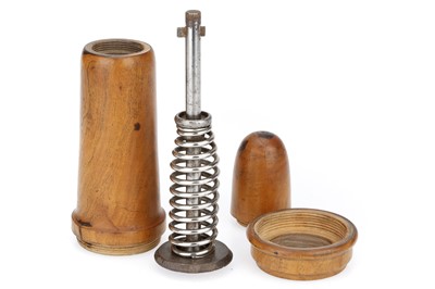 Lot 606 - Treen - Large Aero Engine Popet Valve in Wooden Container