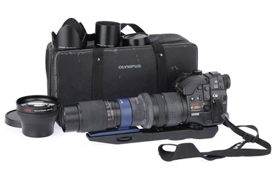 Lot 227 - An Olympus E-20p Digital Bridge Camera Outfit