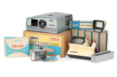 Lot 608 - @ A Gnome Litemaster 733A Slide Projector Outfit