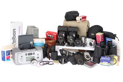 Lot 546 - A Selection of Binoculars, Camera Accessories, & More