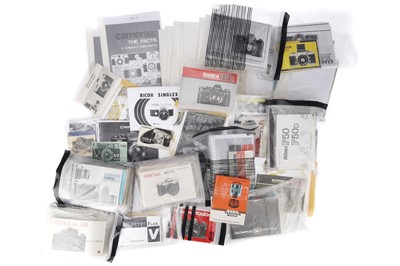 Lot 550 - A Large collection of Camera Instruction Booklets