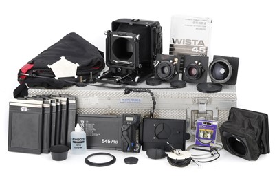 Lot 305 - An Extensive Wista 45 Technical Compact Large Format Camera Outfit