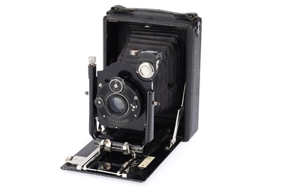 Lot 338 - An Ihagee Duplex 9x12 Folding Plate Camera