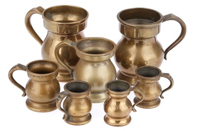 Lot 699 - Collection of Standard Brass Pub Measures