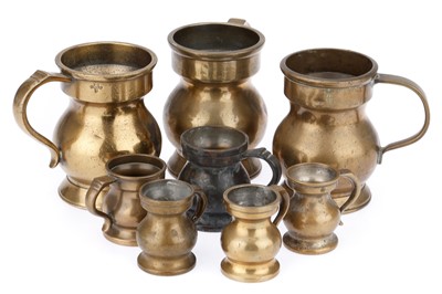 Lot 700 - Collection of Standard Brass Pub Measures