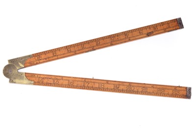 Lot 709 - A 2' Folding Coggeshall rule, Holtzapffel & Co., Charing Cross