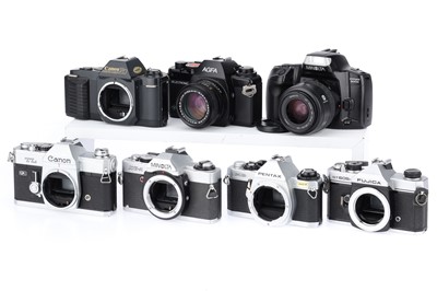 Lot 131 - A Mixed Group of SLR Cameras