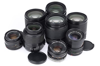 Lot 443 - A Group of Canon and Nikon Lenses