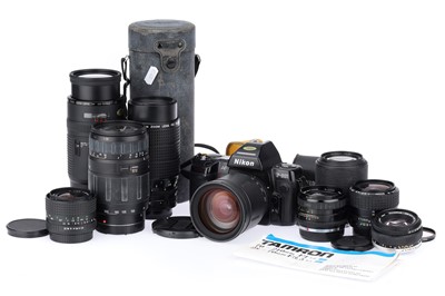 Lot 342 - A Nikon F801 35mm SLR Camera and Mixed Lenses