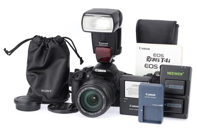 Lot 203 - A Canon EOS Rebel T4i Digital SLR Camera Outfit