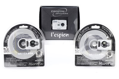 Lot 204 - Three Miniature Digital Cameras