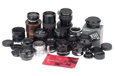 Lot 712 - A Selection of Camera Lenses and Converters