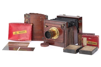 Lot 483 - A Watson Half-Plate Mahogany Hand and Stand Landscape Camera