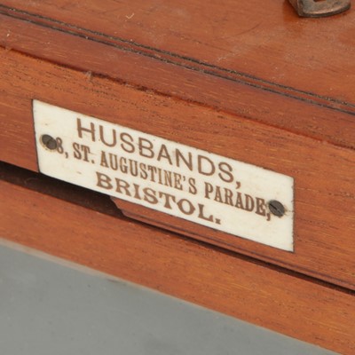 Lot 317 - An H. Husbands Tourist Set Half Plate Mahogany Field Camera