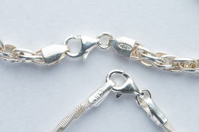 Lot 104 - Two Silver Necklaces