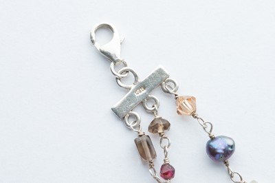Lot 112 - A Silver Yellow Sahara Amber Pebble Necklace & Matching Bracelet