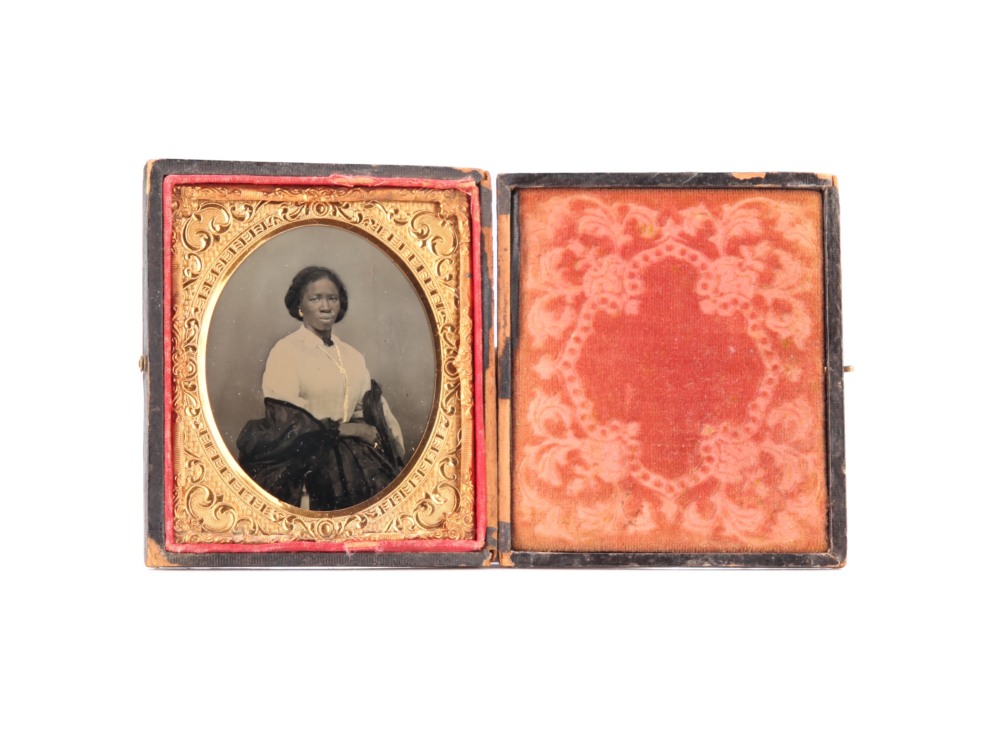 Lot 9 - An Ambrotype of an African-American Woman,