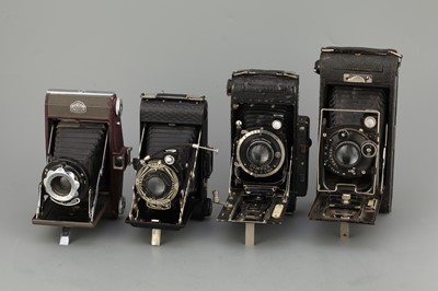 Lot 467 - Four Ensign Medium Format Folding Cameras