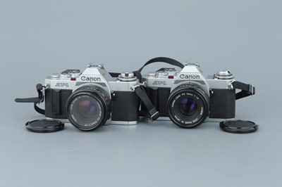 Lot 293 - Two Canon AV-1 SLR Cameras