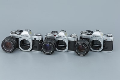 Lot 296 - Three Canon SLR Cameras