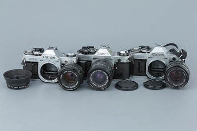 Lot 297 - Three Canon SLR Cameras