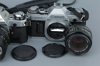 Lot 297 - Three Canon SLR Cameras