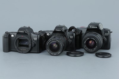 Lot 298 - Three Canon EOS SLR Cameras