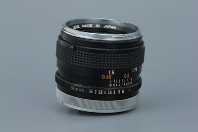 Lot 299 - A Canon FD f/1.4 50mm lens