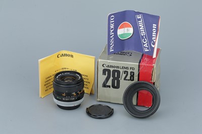 Lot 285 - A Canon FD f/2.8 28mm S.C. Lens