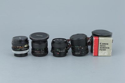 Lot 286 - Four Canon FD Mount Lenses