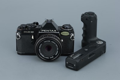 Lot 316 - Four Black Paint Pentax SLR Cameras