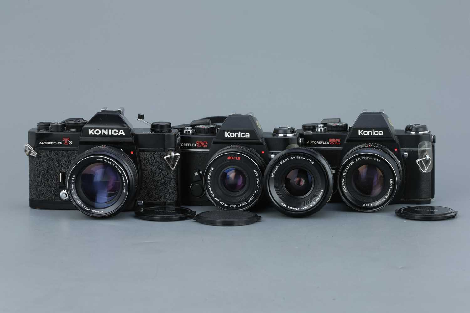 Konica Camera Sample Lot 372 - Three Konica SLR Cameras
