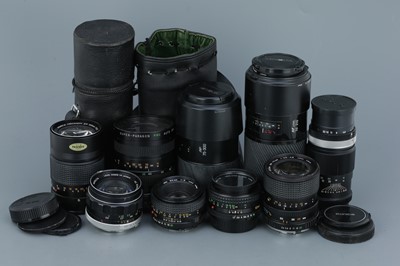 Lot 627 - Nine SLR Lenses