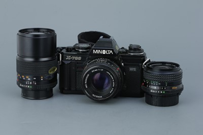 Lot 628 - A Minolta X-700 SLR Camera Set-Up