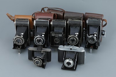 Lot 495 - Seven Agfa Medium Format Folding Cameras