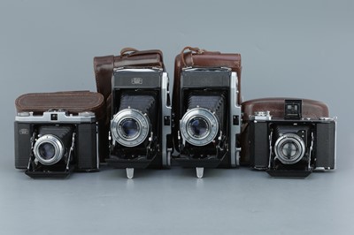 Lot 497 - Four Zeiss Ikon Medium Format Folding Cameras