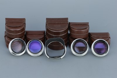 Lot 519 - A Selection of Rollei Bayonet III Lens Hoods & Rolleinars