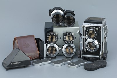 Lot 476 - A Mamiya C3 Professional TLR Camera Outfit