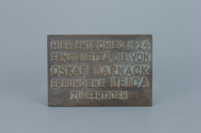 Lot 202 - A Replica Leica Factory Plaque