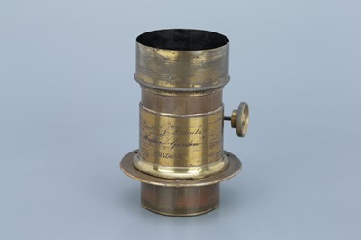 Lot 633 - A Negretti & Zambra Petzval Brass Lens