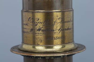 Lot 633 - A Negretti & Zambra Petzval Brass Lens