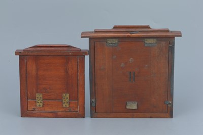 Lot 722 - Two Mahogany Wet Plate Backs