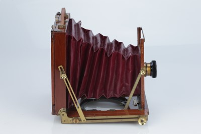 Lot 723 - A Fine Mahogany Whole Plate Field Camera