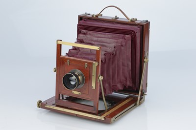 Lot 723 - A Fine Mahogany Whole Plate Field Camera